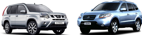 Nissan X-Trail против Hyundai Santa Fe - сравнение